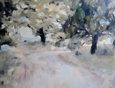 Peinture intitulée "Olive grove on Crete" par Karina Plachetka, Œuvre d'art originale, Huile