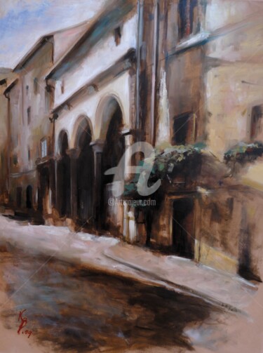 Painting titled "Borgio San Frediano…" by Karina Plachetka, Original Artwork, Oil