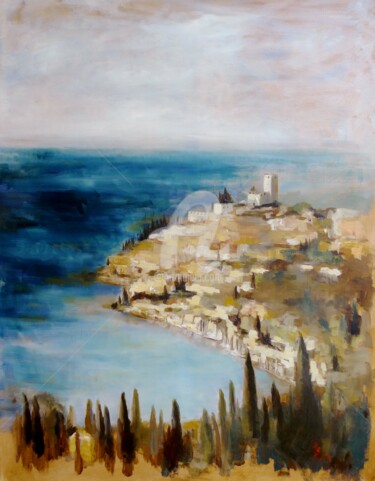 Peinture intitulée "Mediteranean landsc…" par Karina Plachetka, Œuvre d'art originale, Huile