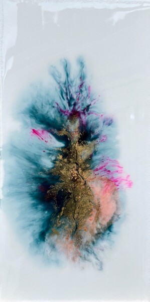 Painting titled "Chardon" by Karine Chauveau (KsncArt), Original Artwork, Resin