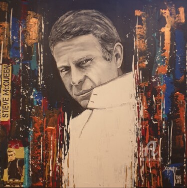 Peinture intitulée "STEVE MC QUEEN" par Karine Colombani (KARINECO'ART), Œuvre d'art originale, Acrylique