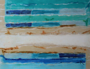 Картина под названием "COZUMEL 1" - Karine D'Arlhac, Подлинное произведение искусства, Акрил Установлен на Деревянная рама д…