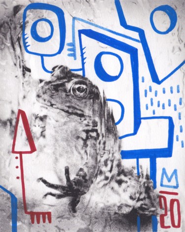 Dibujo titulada "Frog #3" por Karine Nicolleau, Obra de arte original, Fotografía digital
