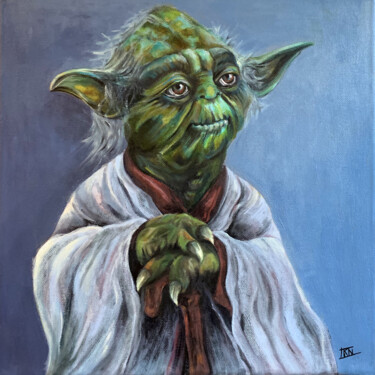 绘画 标题为“Yoda” 由Karine Nicolleau, 原创艺术品, 丙烯
