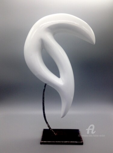 Sculpture intitulée "Toucan stylisé" par Karine Verdier, Œuvre d'art originale, Bois