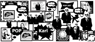 Digitale Kunst getiteld "Hommage à Karl" door Karine Collomb, Origineel Kunstwerk, Digitaal Schilderwerk Gemonteerd op Frame…