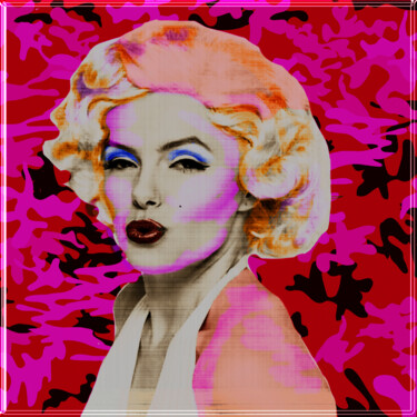 Painting titled "Fabulous" by Karine Collomb, Original Artwork, Digital Painting Mounted on Wood Stretcher frame