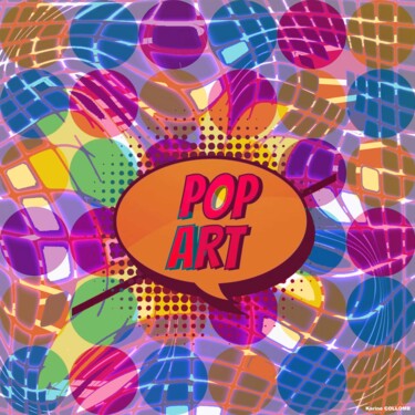 "Pop art" başlıklı Tablo Karine Collomb tarafından, Orijinal sanat, Dijital Resim Ahşap Sedye çerçevesi üzerine monte edilmiş