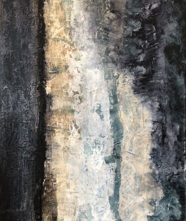 Painting titled "Vertical" by Karl Blanchet, Original Artwork, Acrylic Mounted on Wood Stretcher frame