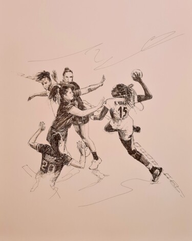 "Sport" başlıklı Resim Karl Robial tarafından, Orijinal sanat, Mürekkep