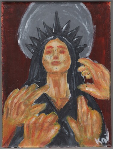 Peinture intitulée "lust / starving han…" par Karla Cinke (Kai), Œuvre d'art originale, Acrylique