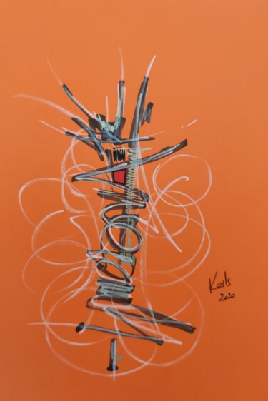 Tekening getiteld "DESSIN ACRYLIQUE SU…" door Karls, Origineel Kunstwerk, Acryl