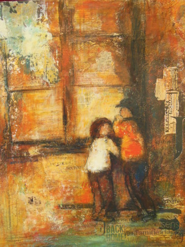 Malerei mit dem Titel "LE SECRET" von Karole Aubourg, Original-Kunstwerk, Acryl