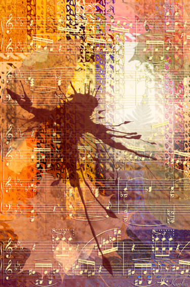 Digital Arts titled "Symphonie extatique…" by Karolus, Original Artwork, Digital Painting Mounted on Other rigid panel