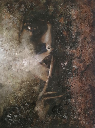 Painting titled "Silence" by Karolyvadi, Original Artwork, Acrylic