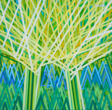 Картина под названием "Drzewa" - Karpinski, Подлинное произведение искусства, Акрил