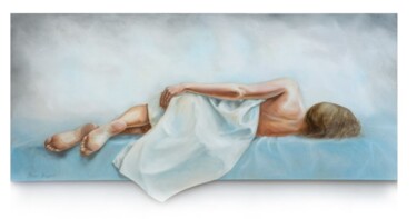 Painting titled "Silence of the mind" by Karyna Mirzoieva, Original Artwork, Oil