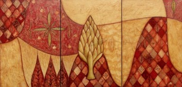 Painting titled "Thyoh(tree panels)" by Kasia Blekiewicz, Original Artwork