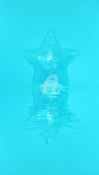 Sculpture intitulée "Reflet de l'étoile…" par Kasiopea, Œuvre d'art originale, Verre