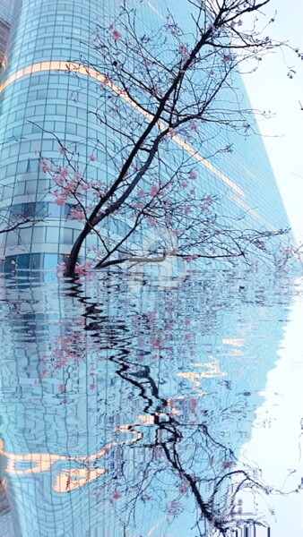 「Tour bleu arbre ros…」というタイトルの写真撮影 Kasiopeaによって, オリジナルのアートワーク, デジタル