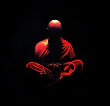 Картина под названием "Meditation" - Kasun Milinda, Подлинное произведение искусства, Акрил