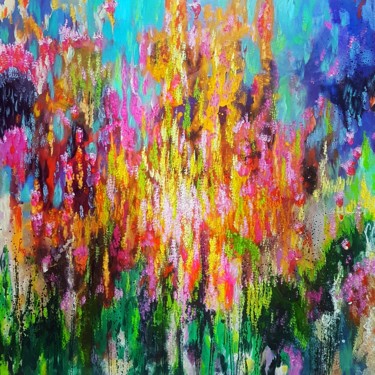 Картина под названием "Colors in a Prism" - Kasun Wickramasinghe, Подлинное произведение искусства, Акрил Установлен на Дере…