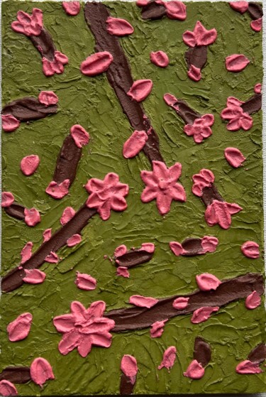 Pittura intitolato "sakura" da Kat Shevchenko, Opera d'arte originale, Acrilico