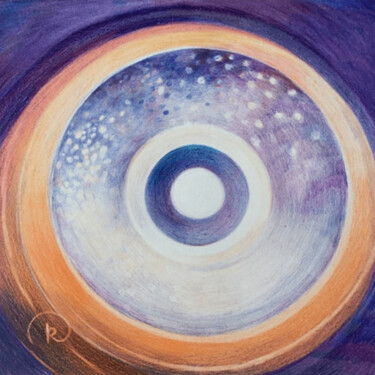 「Rotating Chakra of…」というタイトルの絵画 Katarzyna Dietrychによって, オリジナルのアートワーク, パステル