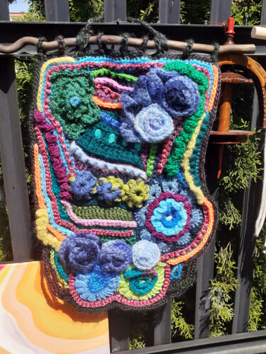 Textile Art titled "Freeform crochet II…" by Katarzyna Musielak (Kasia Leon), Original Artwork, Patchwork