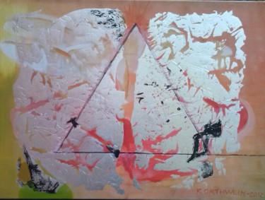 Schilderij getiteld "Piramida czasu" door Katarzyna Orthwein, Origineel Kunstwerk, Acryl