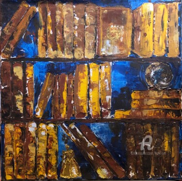 Painting titled "Vieux livres" by Kate_art, Original Artwork, Acrylic