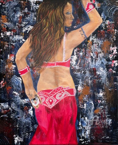Peinture intitulée "Danseuse du Harem" par Kate_art, Œuvre d'art originale, Acrylique