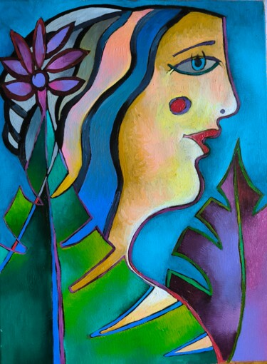 Painting titled "Garden of Eden" by Katerina Sapozhkova, Original Artwork, Oil