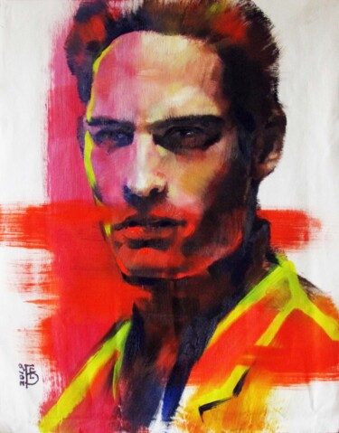 Painting titled "Josh" by Kateryna Bortsova, Original Artwork, Oil