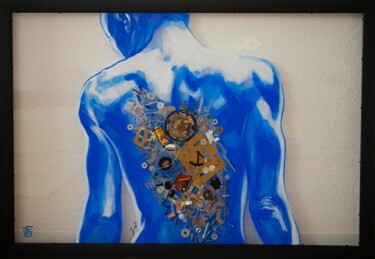 Painting titled "Machine vision" by Kateryna Bortsova, Original Artwork, Acrylic Mounted on Plexiglass