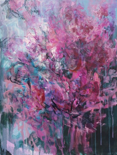 Pintura titulada "Pink secret" por Kateryna Solodka (Katia Solodka), Obra de arte original, Acrílico Montado en Bastidor de…
