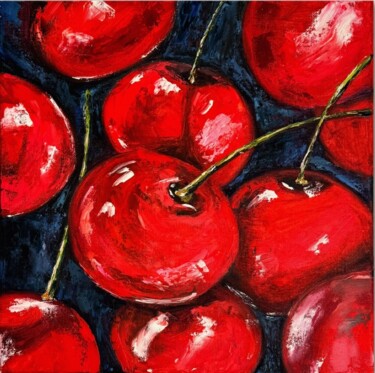 Pintura intitulada "Cherry tango" por Kateryna Soroka (KattieArt), Obras de arte originais, Óleo