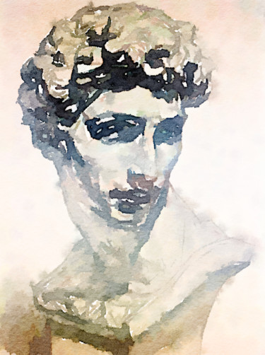 Peinture intitulée "David" par Kath Sapeha, Œuvre d'art originale, Encre