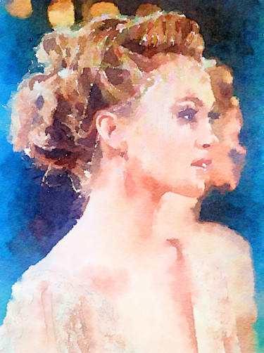 Painting titled "Gaile" by Kath Sapeha, Original Artwork, Watercolor