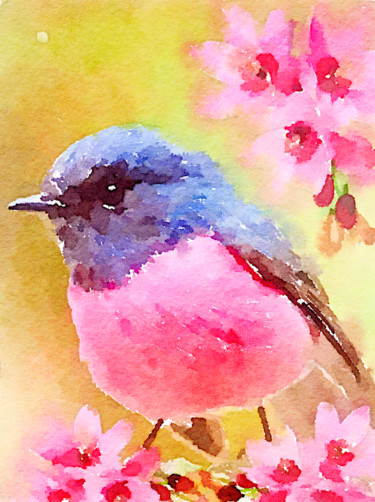 Peinture intitulée "Sweet little guy" par Kath Sapeha, Œuvre d'art originale, Aquarelle