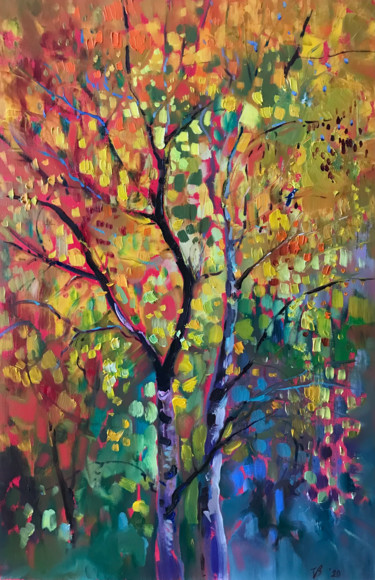 Pittura intitolato "Autumn Forest" da Katharina Valeeva, Opera d'arte originale, Olio