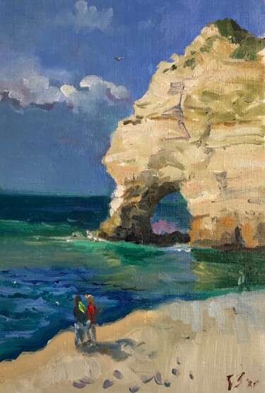 Peinture intitulée "Etreta beach in Nor…" par Katharina Valeeva, Œuvre d'art originale, Huile Monté sur Châssis en bois