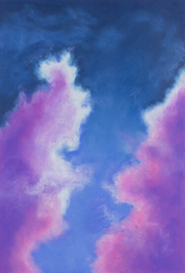 Pittura intitolato "Clouds #1" da Katherine Pieniazek, Opera d'arte originale, Pastello