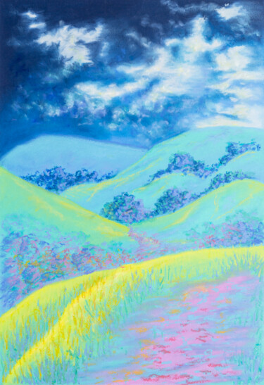 Peinture intitulée "Heathered Valley Tr…" par Katherine Pieniazek, Œuvre d'art originale, Pastel