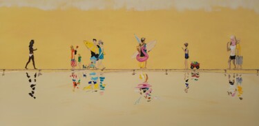 Malerei mit dem Titel "In the Summertime" von Kathrin Flöge, Original-Kunstwerk, Acryl Auf Keilrahmen aus Holz montiert
