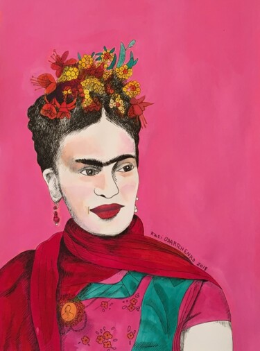 "Frida Kahlo femme" başlıklı Tablo Katia Odartchenko tarafından, Orijinal sanat, Akrilik