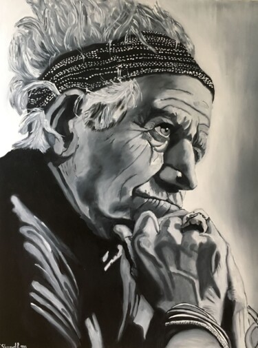 Painting titled "Keith" by Katia Slessareff, Original Artwork, Oil