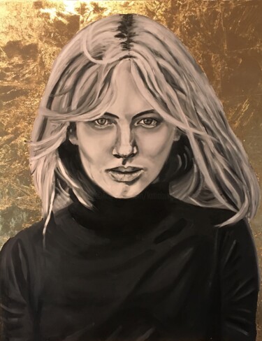 Painting titled "Bianca" by Katia Slessareff, Original Artwork, Oil