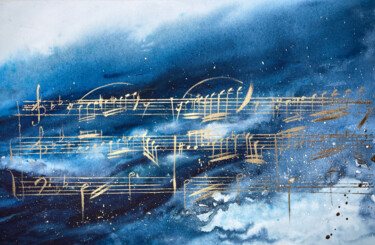 제목이 "Storm"인 미술작품 Katja Vollmer로, 원작, 수채화