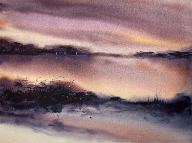 Malerei mit dem Titel "Mirage" von Katja Vollmer, Original-Kunstwerk, Aquarell